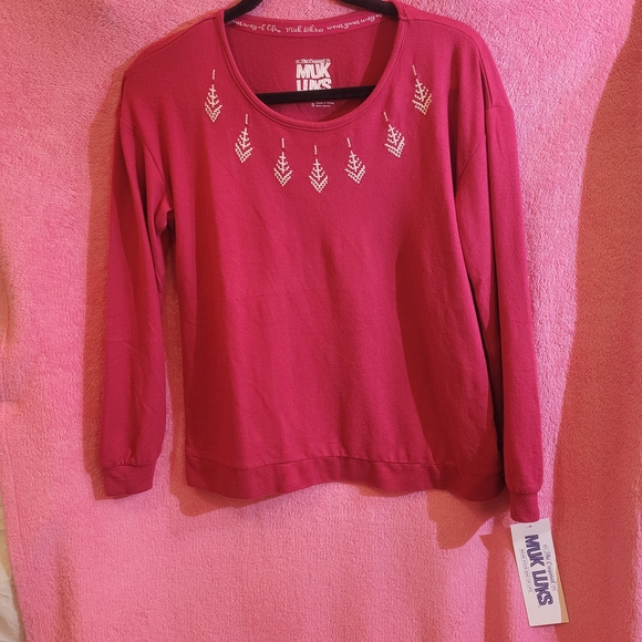 Muk Luks Tops - Muk Luks Women's Pink Top